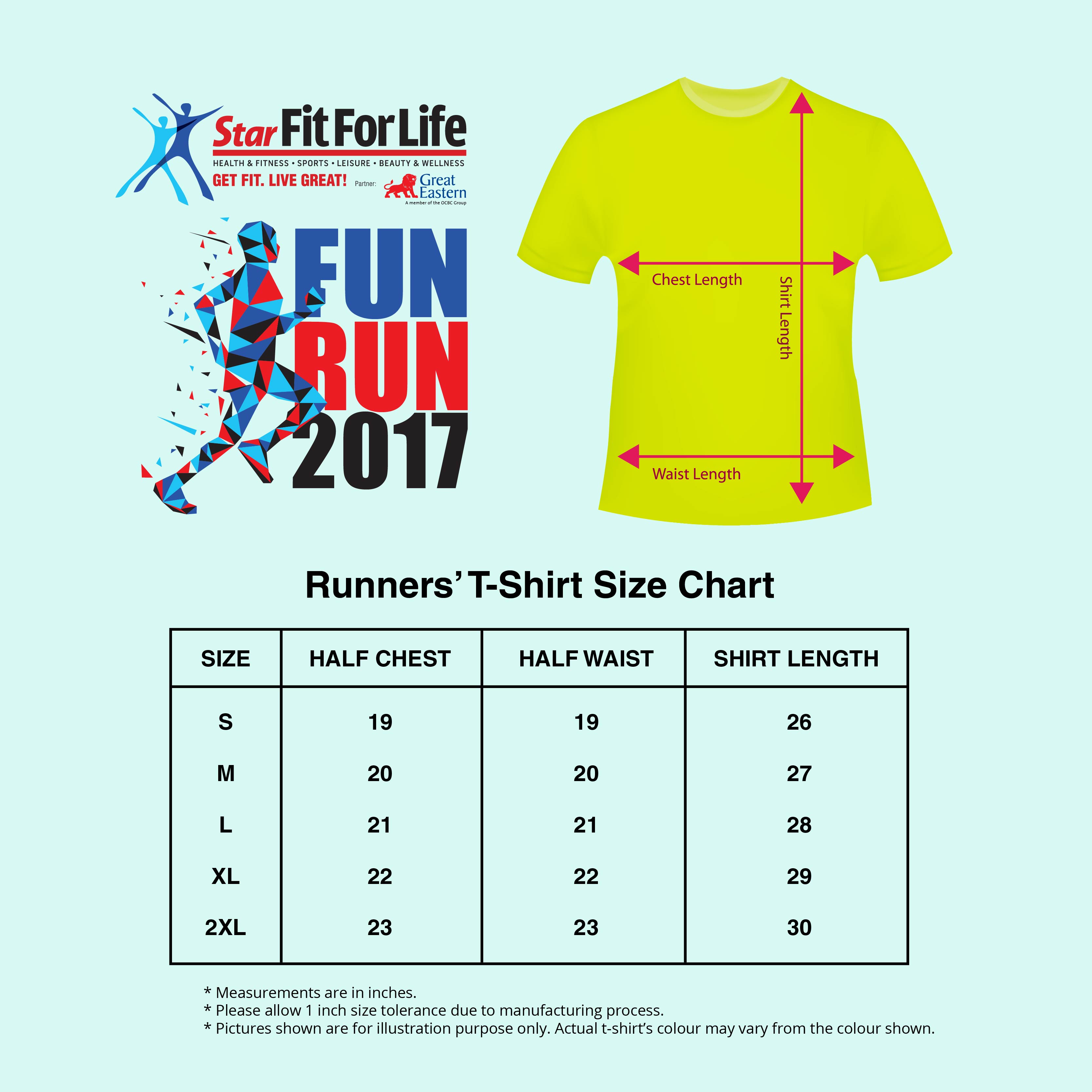 Live And Tell Apparel Size Chart